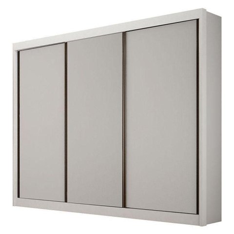 Guarda Roupa Casal 3 Portas Gold Branco – Leifer Móveis