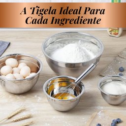 Tigela Inox Bowl Multiuso Profissional - 20cm - 2