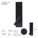 Ver imagem 2 de Arandela Led Enna C/usb Interruptor 12w 3000k Pt Nordecor
