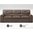 Ver imagem 4 de Sofá com Porta Copos Retrátil e Reclinável Pop 2,05m Velosuede Marrom - Netsofas