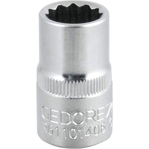 Soquete Estriado Gedore Red Ostenvonder com Encaixe 1-2 14mm para Porcas e Parafusos Sextavados