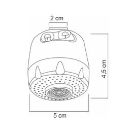 Bico Arejador De Torneira Gourmet Jato Duplo Cromado:Cromado - 4 Bico Arejador De Torneira Gourmet Jato Duplo Cromado:Cromado - 4