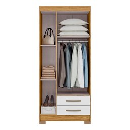 Guarda Roupa Maceio 3 Portas de Abrir 2 Gavetas Mx Móveis - 2