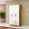 Guarda Roupa Maceio 3 Portas de Abrir 2 Gavetas Mx Móveis - 1