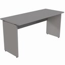 Ver imagem 1 de Mesa Retangular Pé Painel Linha Versa Cinza para Escritório