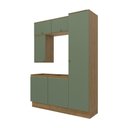 Ver imagem 2 de Conjunto para Banheiro Kappesberg Celeste 6 Peças Nogueira/verde 170cm