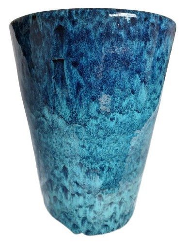 Vaso Cerâmica Esmaltado Cilindro Liso 2