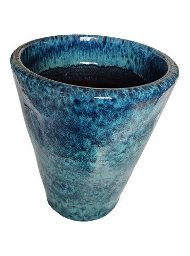 Vaso Cerâmica Esmaltado Cilindro Liso 2 - 2