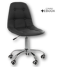 Cadeira Office Eiffel Botonê Ajustável Base Giratória - Preta + E-book - 2