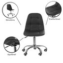 Ver imagem 3 de Cadeira Office Eiffel Botonê Ajustável Base Giratória - Preta + E-book