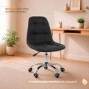 Ver imagem 3 de Cadeira Office Botonê Giratória Ergonômica para Escritório Preto