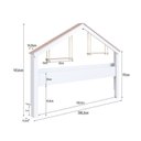 Ver imagem 6 de Cama Infantil Moldura Casinha para Colchão 0,88 x 1,88 Cor Branco com Rosa com Cama Auxiliar