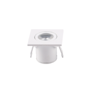 Mini Spot Woody Quadrado Direcionável Branco Gaya 7125