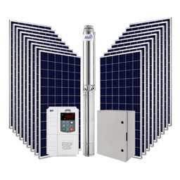 Kit Bomba Submersa Energia Solar Irrigação 4CV Até 104000L/d - 1