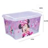 CAIXA ORGANIZADORA BRINQUEDOS INFANTIL MINIE PRINCESAS DISNEY GRANDE 43 LIVROS EMPILHAVEL QUARTO - 2