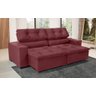 Sofá 4792 Retrátil Reclinável 2,50 Metros em Veludo Vinho 200091 Maggiore - 1