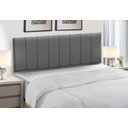 Ver imagem 1 de Kit 5 Cabeceiras Painel Modular Cama Box Solteiro Linho Grafite Madelina Decor