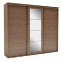Ver imagem 3 de Guarda-Roupa Casal com Espelho 3 Portas 6 Gavetas 267cm Eleganza