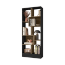 Ver imagem 1 de Livreiro C/8 Nichos Sala de Estar Escritório 4815 Carvalho/preto Fosco - Montanaris Decor