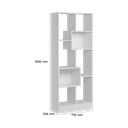 Ver imagem 2 de Livreiro C/8 Nichos Sala de Estar Escritório 4815 Carvalho/preto Fosco - Montanaris Decor