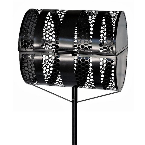 Lixeira De Rua Modelo Tela Moeda De 60cm Com Tampa Rig Fundidos 2375ste