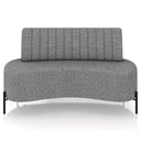 Ver imagem 3 de Sofá Chaise 2 Lugares Sala Living 135cm Pés Industrial Cayman K01 Linho Cinza - Lyam Decor