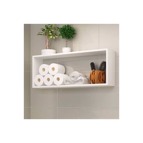 Nicho Retangular- 60x30. Branco, Decore Sua Casa