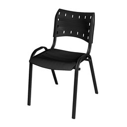 Cadeira Iso Base Preto Escola, Escritório Preto Kit 6 Un - 3