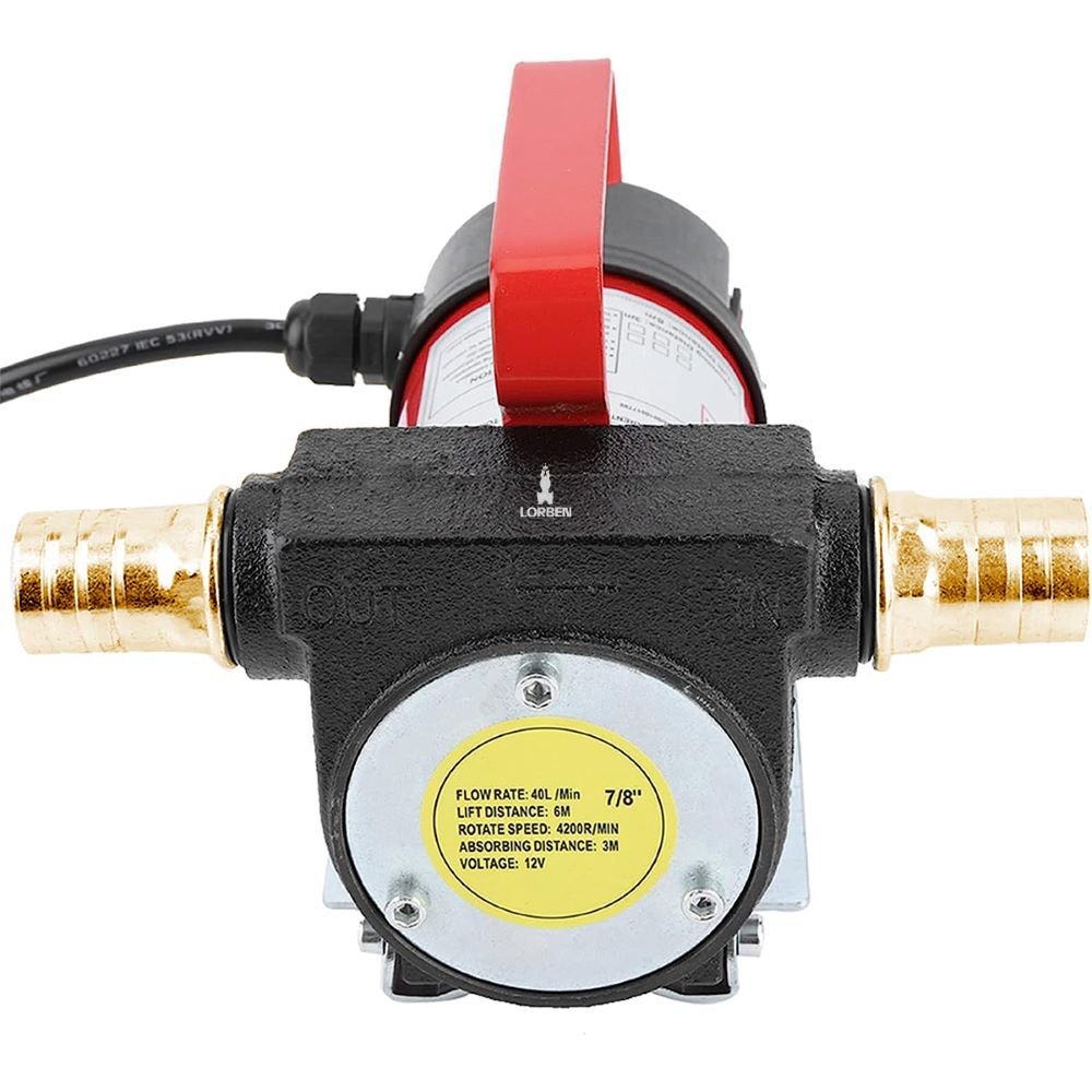 Bomba Elétrica para Transferência de Óleo Diesel Lorben 12V 200W 4200 rpm - 6