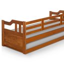 Ver imagem 3 de Sofá Cama de Madeira Maciça 2 Lugares com Cama Auxiliar Imbuia