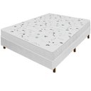 Ver imagem 1 de Cama Box + Colchão Viúva Salta Liso Branco Espuma D23 128x188x51cm