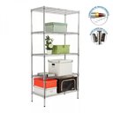 Ver imagem 1 de Estante Aço 5 Prateleiras Cromada Aramada Cozinha 170 Cm