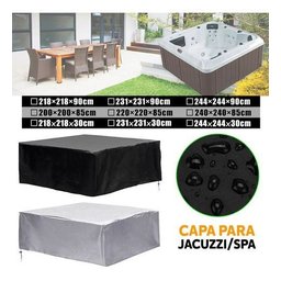 Capa Impermeável para Jacuzzi/spa 242x222x10cm - 5