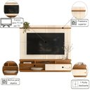 Ver imagem 2 de Home Suspenso Morretes 1.8 para TV Off White Canela