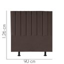 Ver imagem 3 de Cabeceira Estofada Cama Box Solteiro Carla 90cm com Frame Suede:marrom