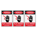Ver imagem 1 de Combo 3 Placas De Sinalização Perigo Alta Tensão Somente Pessoas Autorizadas 20x30 Acesso - S-217/3