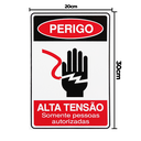 Ver imagem 2 de Combo 3 Placas De Sinalização Perigo Alta Tensão Somente Pessoas Autorizadas 20x30 Acesso - S-217/3