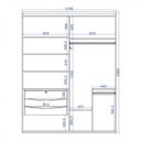 Ver imagem 4 de Guarda-Roupa Solteiro 4 Portas 3 Gavetas Originale 178,5cm