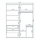 Ver imagem 4 de Guarda-Roupa Solteiro 4 Portas 3 Gavetas Originale 178,5cm