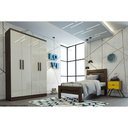 Ver imagem 5 de Guarda Roupa 4 Portas Amsterdam C- e 2 Gavetas Cinamomo - Tcil Móveis