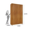 Ver imagem 3 de Guarda Roupa 4 Portas Amsterdam C- e 2 Gavetas Cinamomo - Tcil Móveis