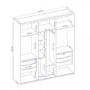 Ver imagem 4 de Guarda-Roupa Casal 6 Portas 6 Gavetas 207cm Originale