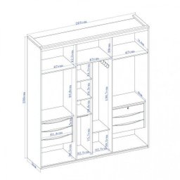 Guarda-Roupa Casal 6 Portas 6 Gavetas 207cm Originale - 4