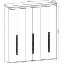 Ver imagem 5 de Guarda-Roupa Casal 6 Portas 6 Gavetas 207cm Originale