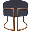 Ver imagem 6 de Kit 2 Poltronas para Sala de Recepção Luna Suede Cores Base de Ferro Bronze