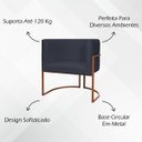 Ver mais imagens de Kit 2 Poltronas para Sala de Recepção Luna Suede Cores Base de Ferro Bronze