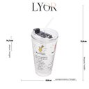 Ver imagem 5 de Copo para DRINK em Vidro Borossilicato com Canudo 450ML LYOR