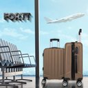 Ver imagem 2 de Mala de Bordo Abs 4 Rodas Adventure Fortt Champanhe - Mab01-cp