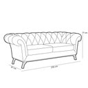 Ver imagem 4 de Sofá 3 Lugares Para Sala de Estar Império 230 cm D02 Corano Marrom C-34 - Lyam Decor