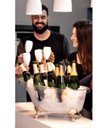Ver imagem 5 de Kit Champanheira Grande Banheira P/ 8 Garrafas + 8 Taças:branco